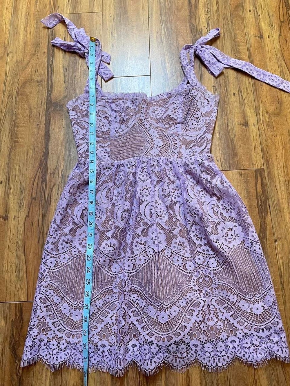 Women's size small For Love & Lemons Lavender Lace Corset Dress